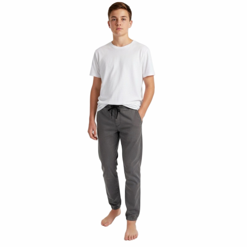 LIRX Gray Casual Pants, Men Size 30, Black Drawstring Waist High School Teen Boy